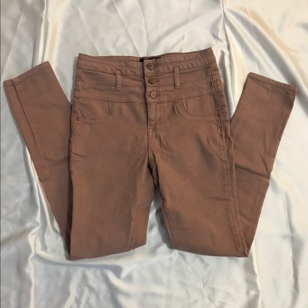 High waisted skinny jeans